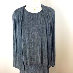 Half Moon Bay Navy Blue Polka Dot Patterned 3-Piece Pant Suit